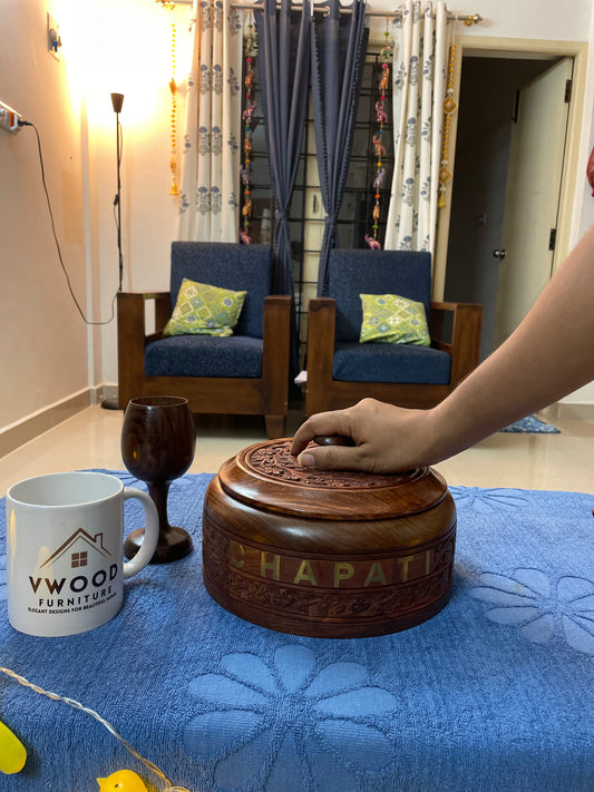 Carving Top Chapati Box
