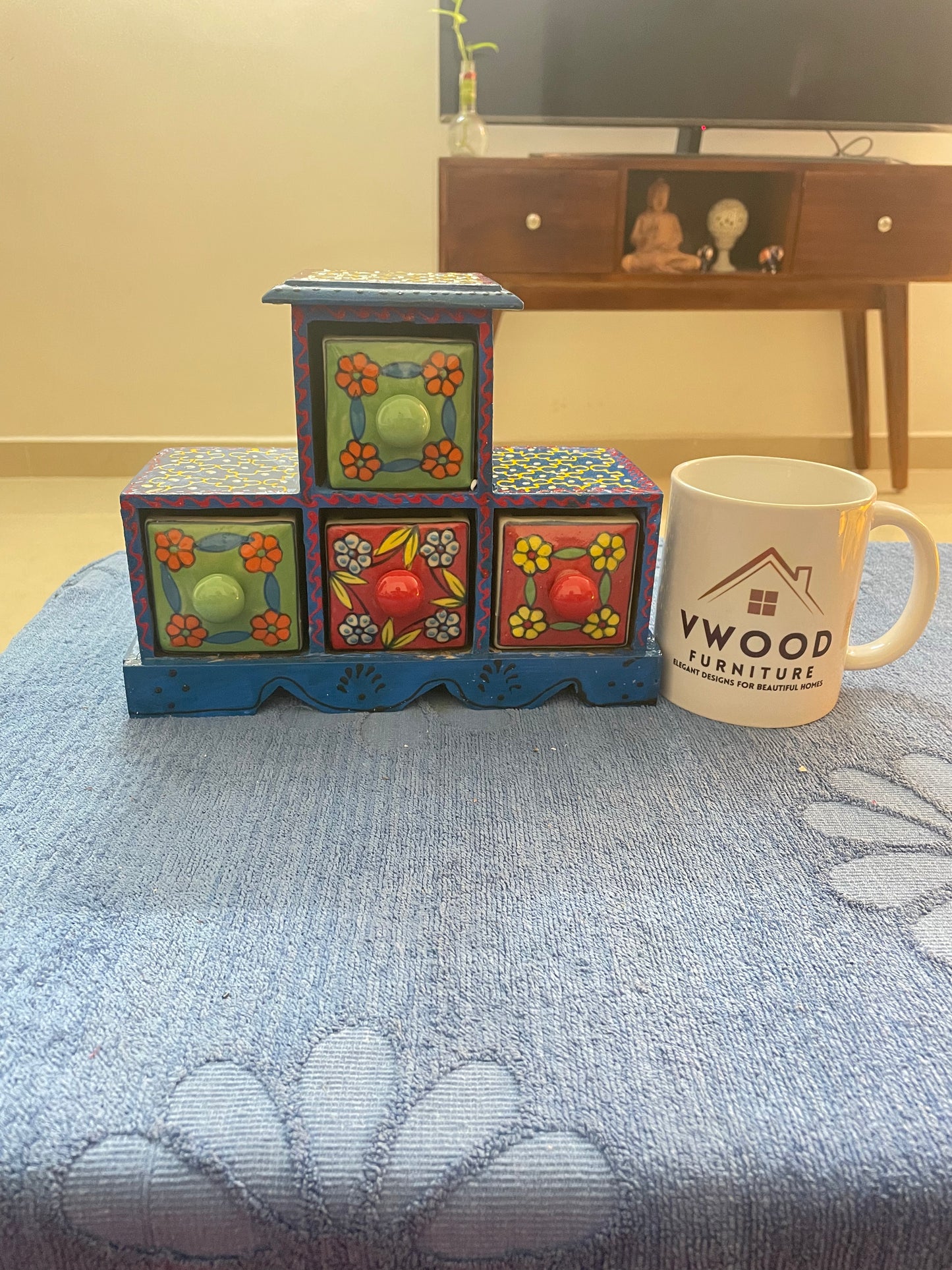 Blue Ceramic Storage box